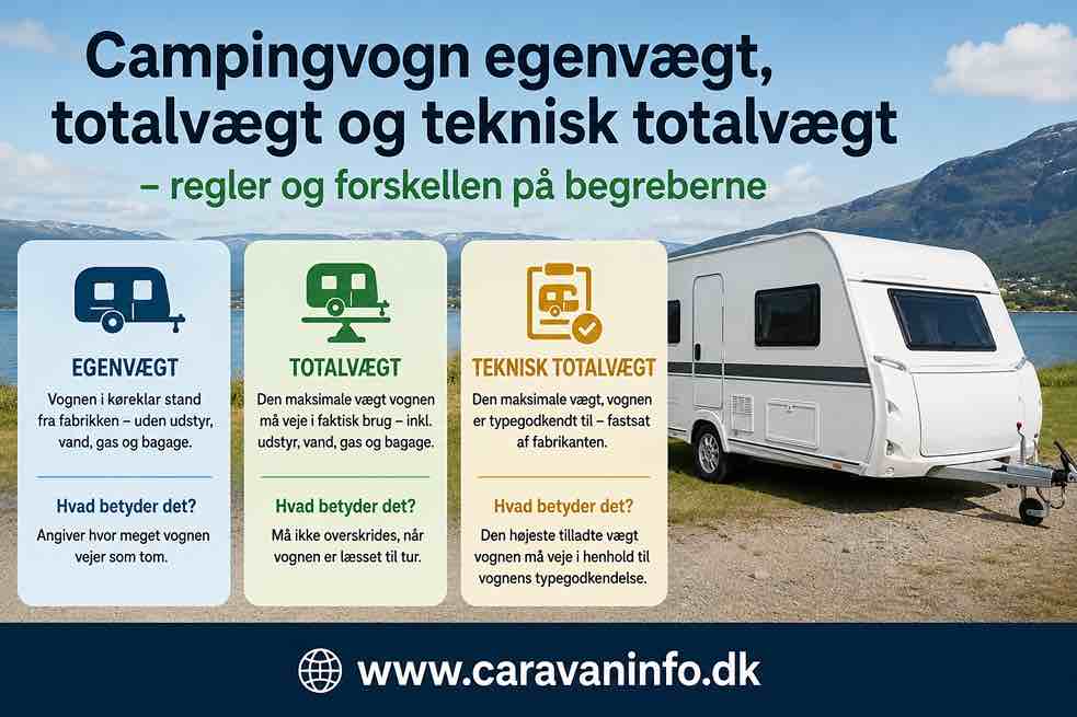 Campingvogn tekniske vægt